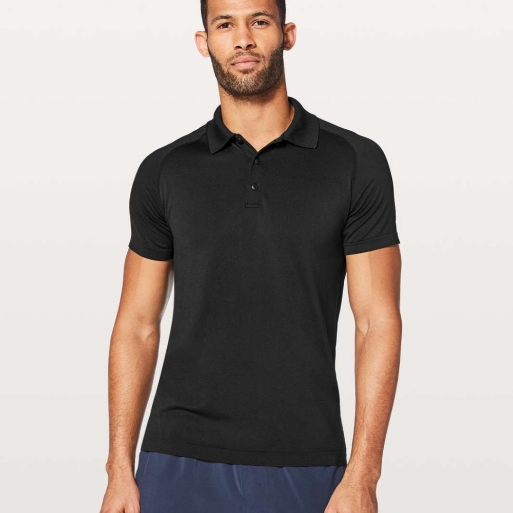 lululemon athletica Black Polo Shirt